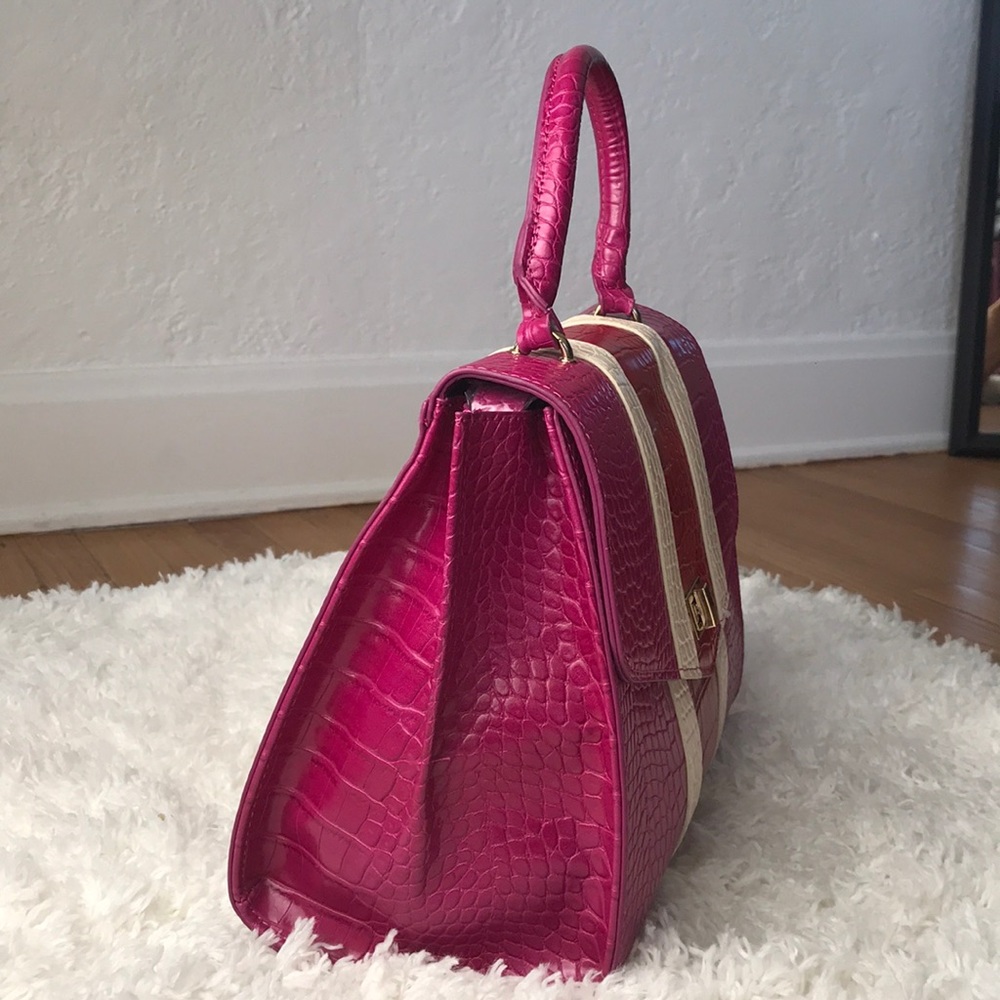 NWT Steve Madden Bandie Fushia Satchel - Picture 3 of 8
